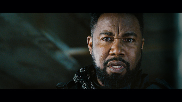 Michael Jai White as James Baker in the action film, THE COMMANDO,  a Saban Films release. Photo courtesy of Saban Films.   