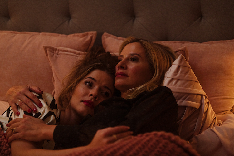 [L-R] Sasha Pieterse as “Anna” and Mira Sorvino “Alexia”  in the thriller, THE IMAGE OF YOU. Photo courtesy of Republic Pictures (a Paramount Pictures label).  