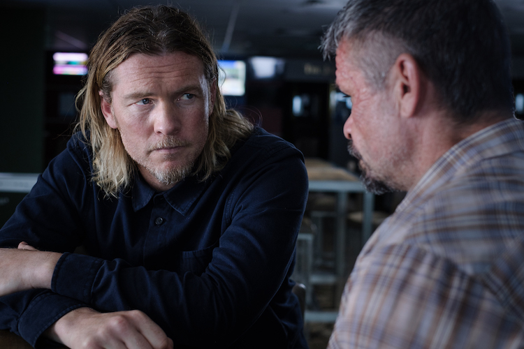 [L-R] Sam Worthington as Ryan Logan and Matt Nable as Johnny in the thriller/action/crime  film, TRANSFUSION, a Saban Films release. Photo courtesy of Saban Films.
