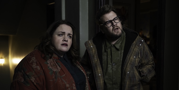 Jessica Gunning and James Corden photo credit Claudette Barius